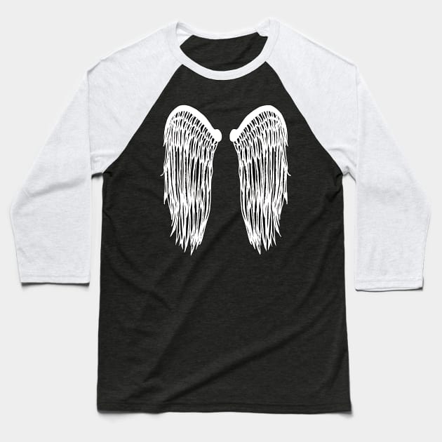 Wings (Lighter) Baseball T-Shirt by BlakCircleGirl